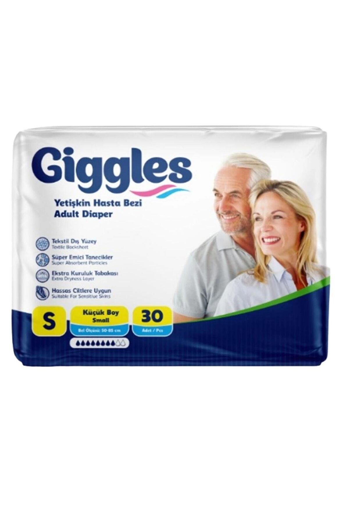 Giggles Belbantlı Yetişkin Hasta Bezi Küçük Boy S Beden 30 Lu